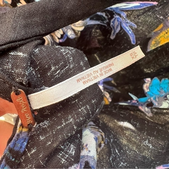 Free People Womens Summer in Tulum Linen Floral Tunic Top XS - Picture 5 of 7